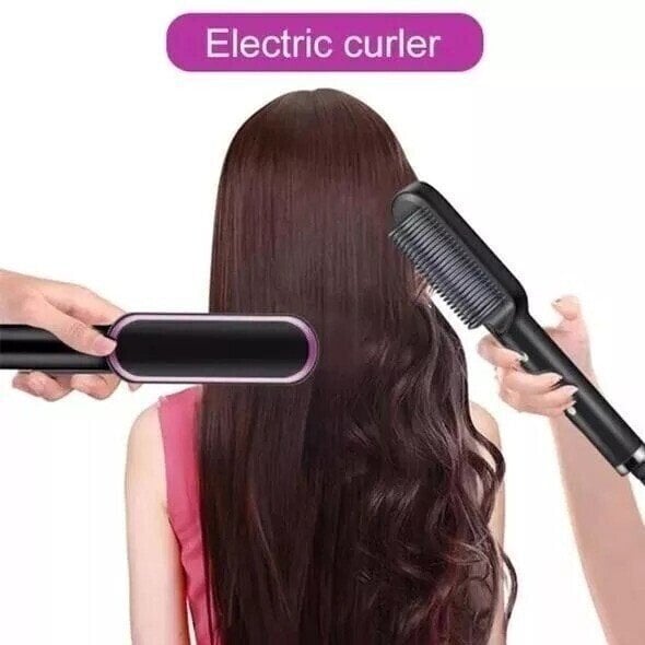 2 in 1 Hair Straightener and Styling Comb with Negative Ion Technology.
