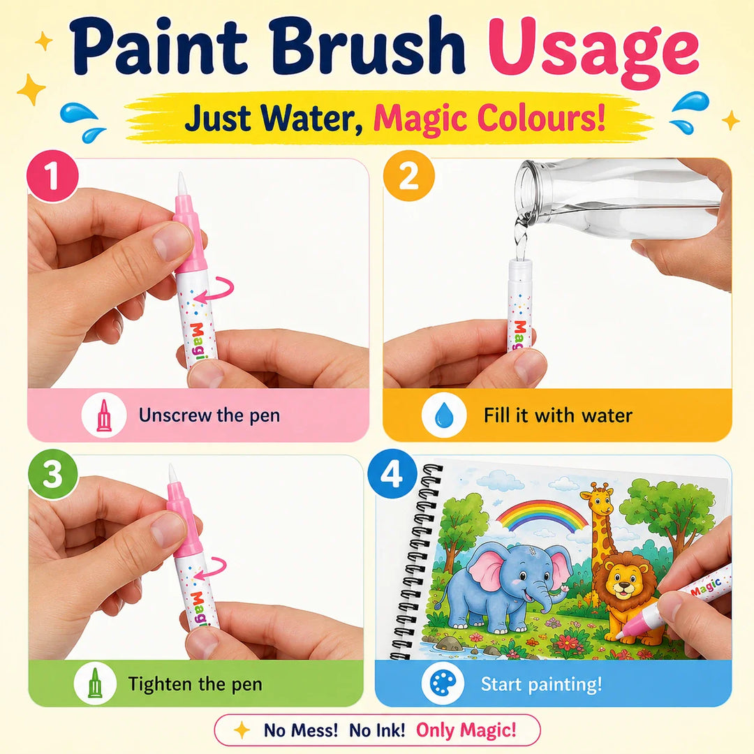 Magic Water Colouring Book
