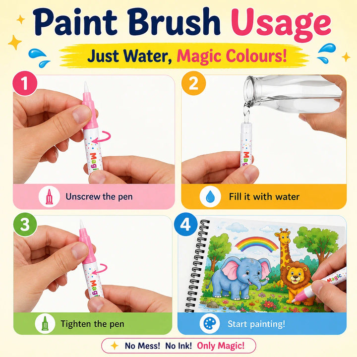 Magic Water Colouring Book