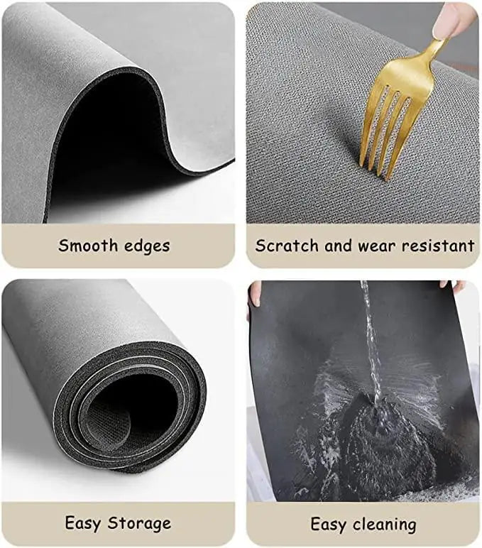 Lightweight &amp; Washable Quick-Drying Mat Pack of 2