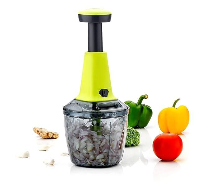 Manual Speedy Hand Press Vegetable Chopper - 1100ml Capacity