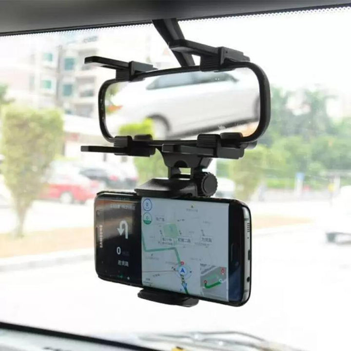 Rear View Mirror Mount Car Phone Holder