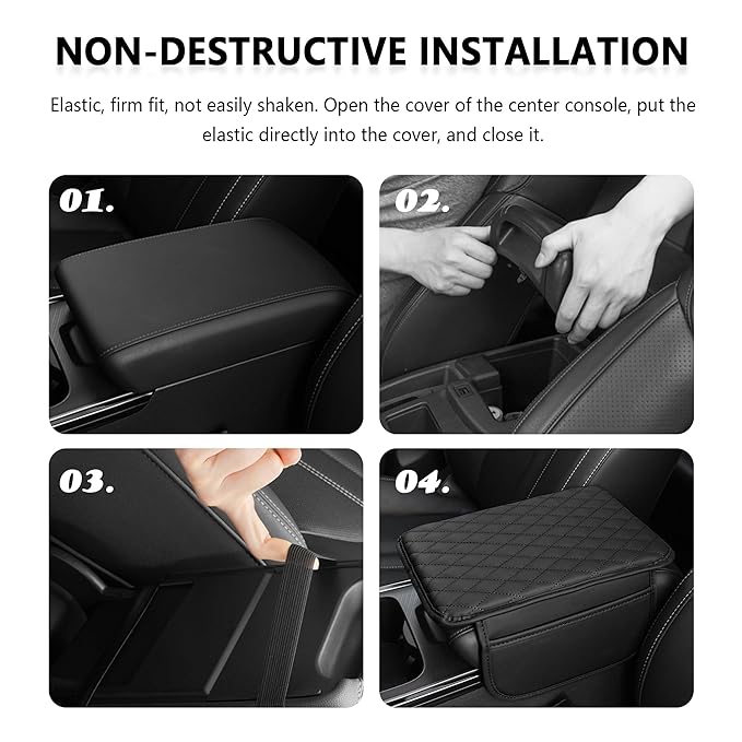 Premium Leather Waterproof Armrest Cover Protector