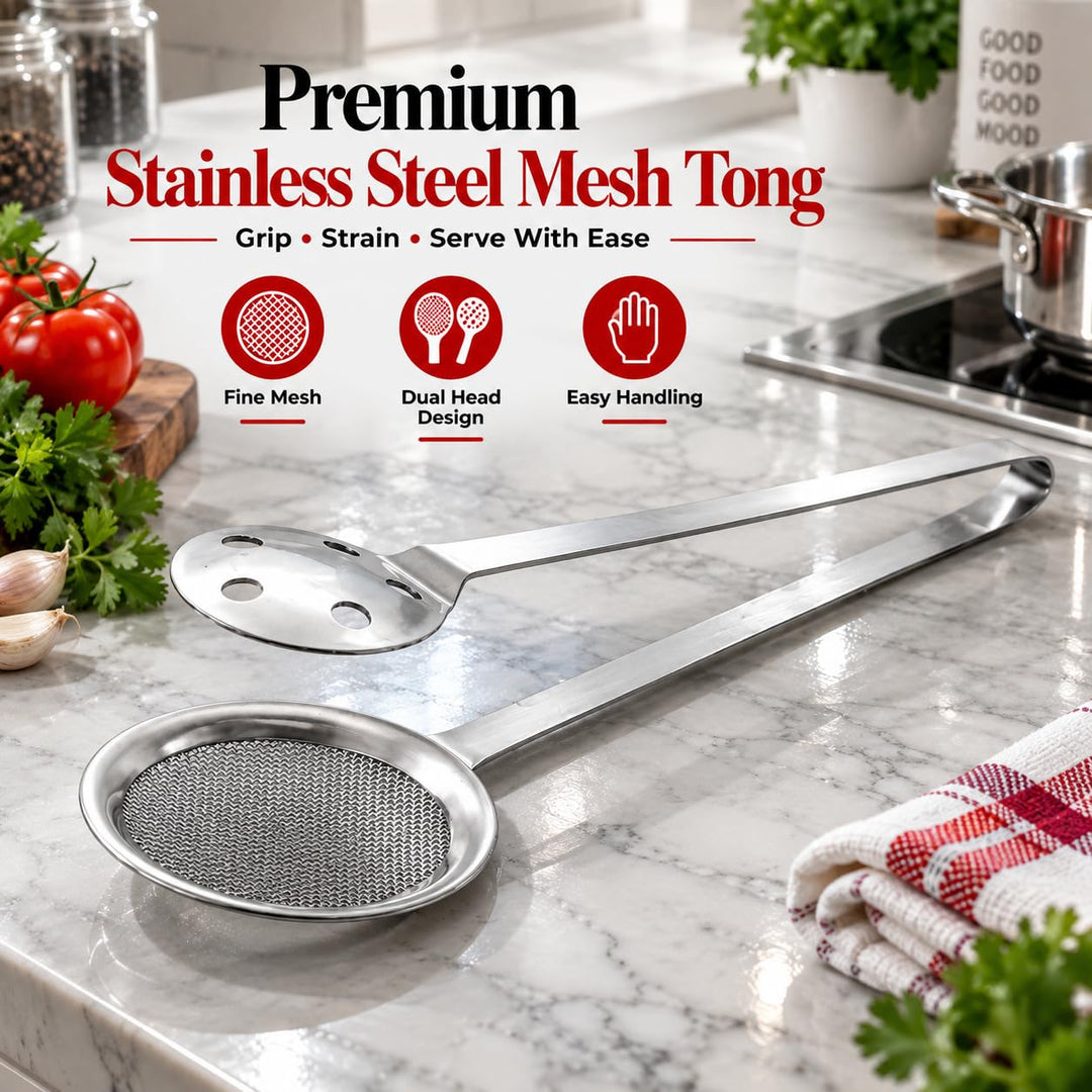 2 in 1 Frying and Strainer Tong - 🪔Diwali Sale 50% off🪔
