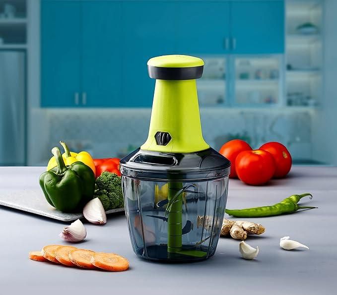 Manual Speedy Hand Press Vegetable Chopper - 1100ml Capacity