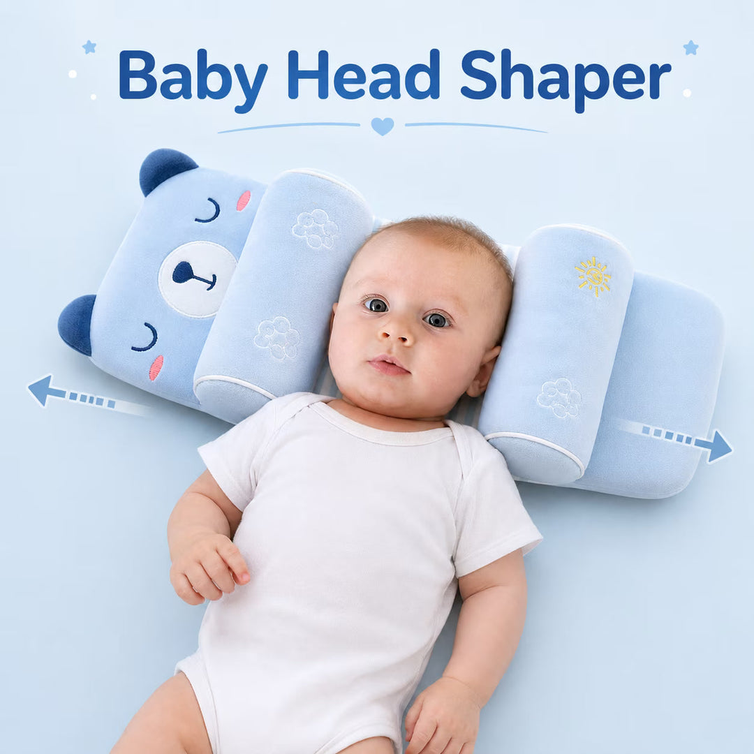 Baby Head Shaping Pillow | Adjustable &amp; Cotton Comfort |🔥Flat 50% OFF 🔥