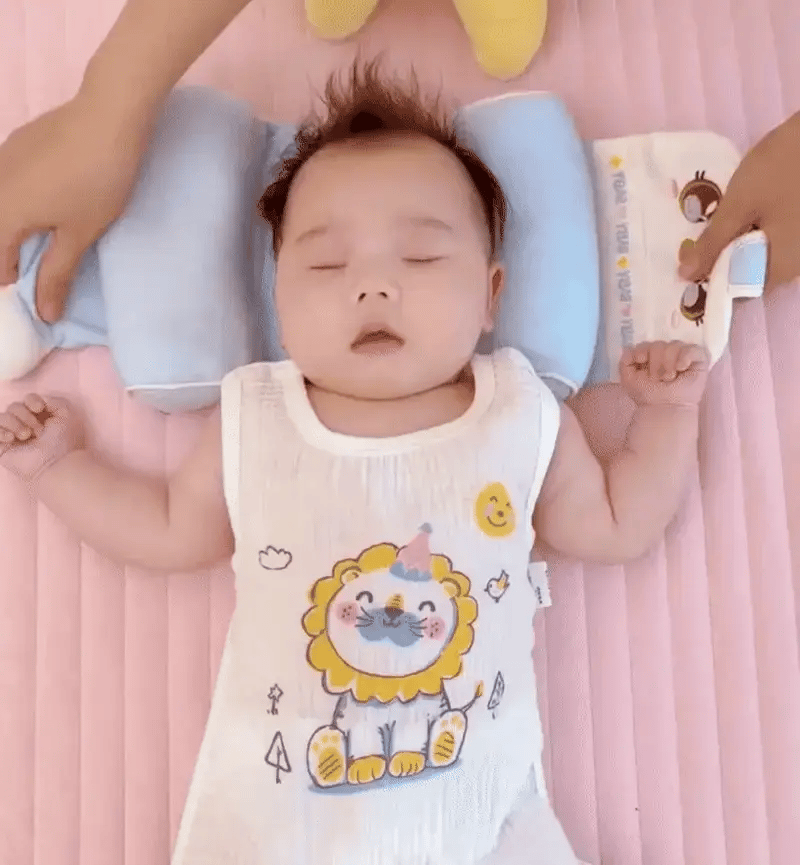 Baby Head Shaping Pillow | Adjustable &amp; Cotton Comfort |🔥Flat 50% OFF 🔥