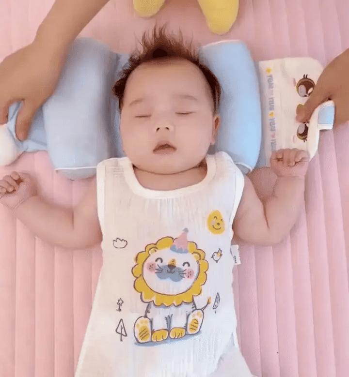Baby Head Shaping Pillow | Adjustable &amp; Cotton Comfort |🔥Flat 50% OFF 🔥
