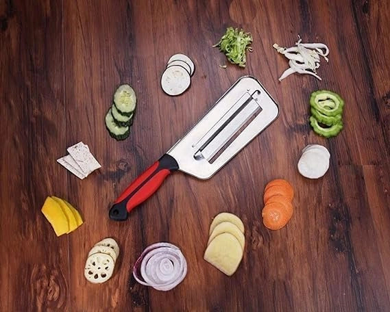 2-Blade Vegetable Cutter &amp; Slicer Multi-Functional Slicing Knife with Peeler