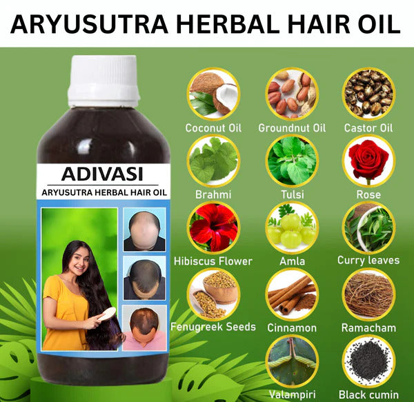 Adivasi Neelgiri Herbal Hair Oil 250ML (Buy 1 Get 1 Free)