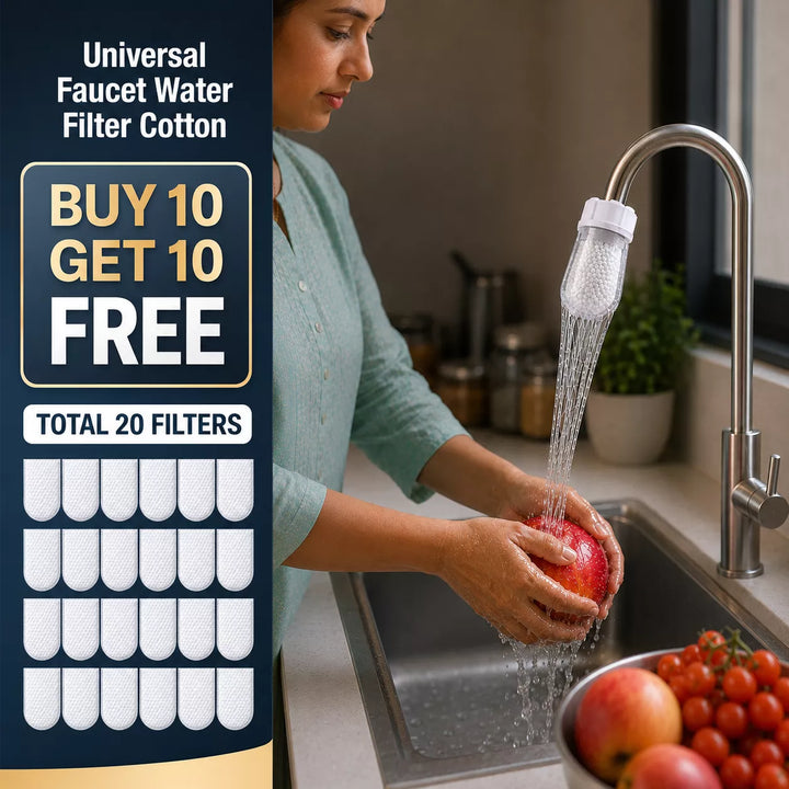 Reusable Tap Water Filter | Universal Faucet Cotton Refills | Buy 10 Get 10 Free 🔥