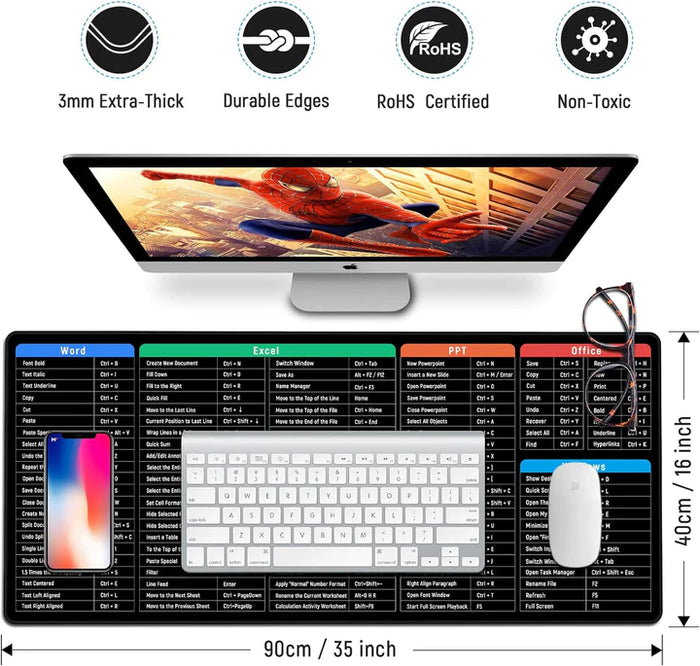Anti-slip Keyboard Pad with Shortcut Key Patterns