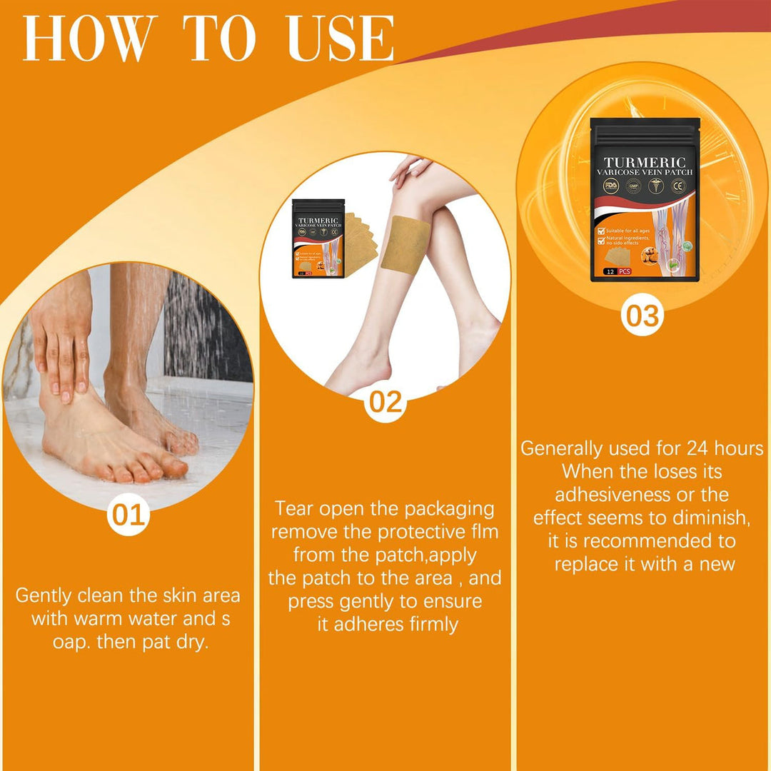VeinEase™ -Turmeric Varicose Vein Patches | 🔥BUY 1 GET 1 FREE🔥