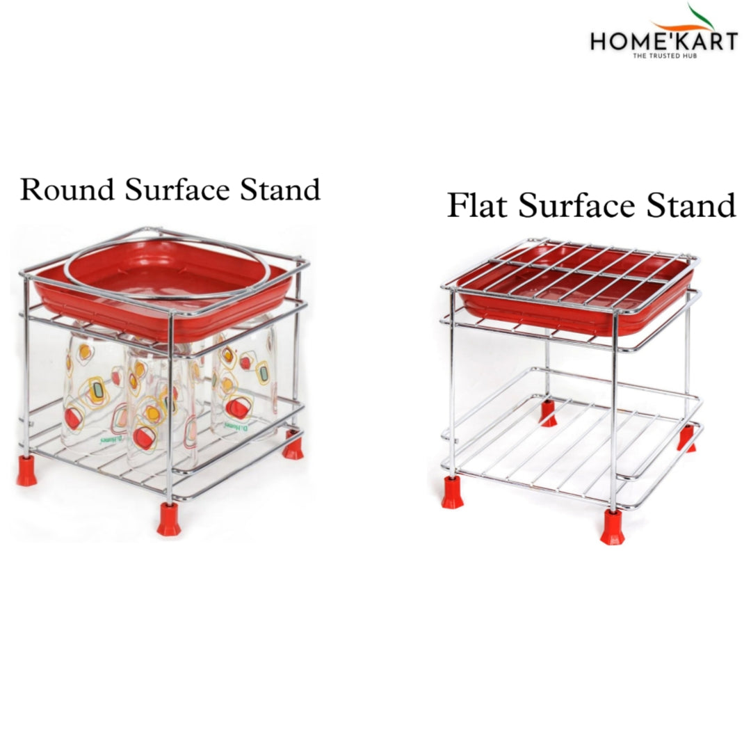 Stainless Steel Matka Stand With Dispenser Tray