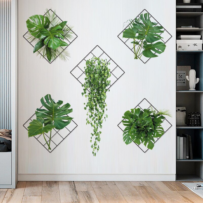 3D Wall Stickers - Plants (Pack Of 5)