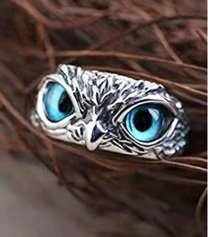 Silver Plated Owl Ring