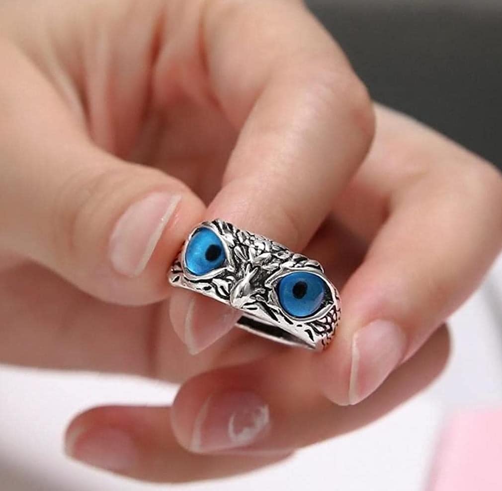 Silver Plated Owl Ring