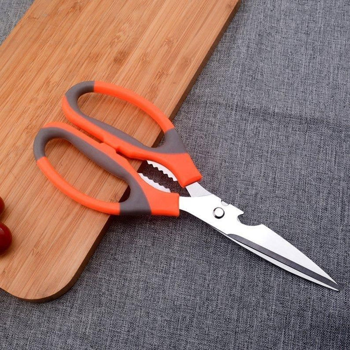 Multipurpose Meat & Vegetable Cutting Scissor Stainless Steel Scissors for Kitchen Use with Nut Cracker & Bottle Opener