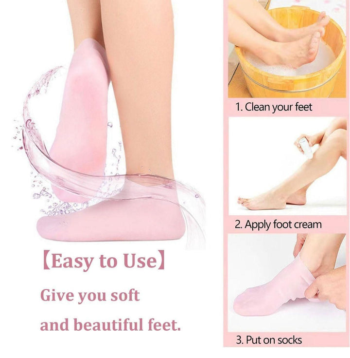 Silicone Pedicure Socks For Dry Cracked Feet