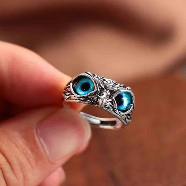 Silver Plated Owl Ring