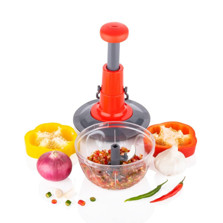 Manual Speedy Hand Press Vegetable Chopper - 1100ml Capacity