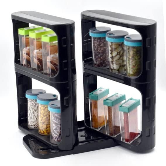 MODULAR ROTATING SPICE RACK ORGANIZER