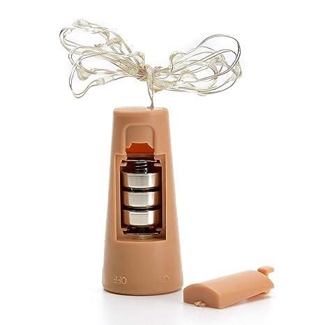 20 Led Wine Bottle Cork Copper Wire String Lights 2M Battery Operated (Warm White Pack Of 12)