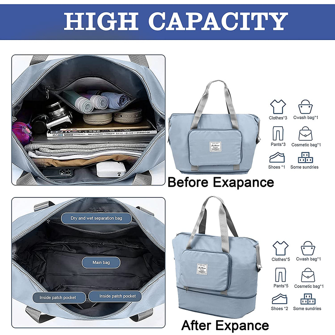 Foldable Travel Duffel Bag - Large Capacity