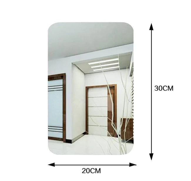 Rectangle Self Adhesive Silver Reflective Solar Film Mirror Sticker - 20 X 30 cm